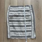 Loft NWT Ann Taylor  Black and White Print Pencil Skirt Knee-Length with Slit 12P Photo 6