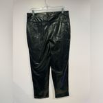 Joie Black‎  leathered straight leg pants Photo 2