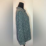 Talbots - White Black and Green business casual button-down top Size MP Photo 1