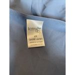 Terra & Sky Blouse Womens 2X Long Sleeve Blue Career Casual Lightweight Photo 3