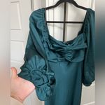 Shona joy Luxe Ruched Bodice Long Sleeve Dress in Emerald Green Photo 8