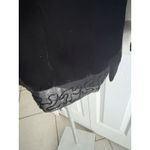 Silkland Velvet Jacket Top Womens 12 Black Lace Beads Party Whimsigoth Vtg Photo 14