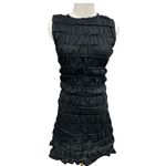 DISSH Davina 100% linen Shirred Mini Dress 4 Black Photo 7