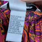 Peter Nygard 100% Silk Nygard Collection Red Purple Black Paisley Crinkle Skirt Sz Medium Photo 3