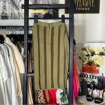 House Of CB  Olive Khaki Sheer Striped Bandage Pencil Skirt Womens XS New NWT Photo 3