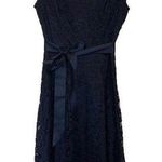 Dressystar Elegant Navy Lace Dress with Bow Women’s XS Blue Photo 0