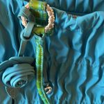 Brighton : Teal & Green (U094079) Ruched Handbag- Silver Tone- mark Photo 11