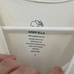 Ivory Ella Electric Leopard Logo Oversized Tee Cream Ivory Short Sleeve T-Shirt Photo 6