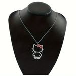 Hello Kitty Beautiful  Rhinestone CZ Pendant Necklace Photo 1