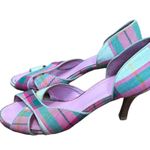 Lilly Pulitzer PLAID WOODEN HEELS Photo 1