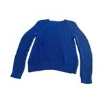 Ralph Lauren Lauren  Woman’s Blue Petite Small Chunky Knit Crewneck‎ Sweater Photo 1