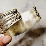 Tibetan silver turquoise coral cuff Photo 2