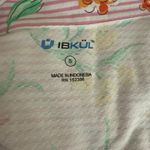 IBKUL Shirt Womens Small Floral Stripes Print Long Sleeve Zip Mock Neck Top UPF Photo 3