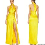 NWT Yaura Yellow Halter Satin Maxi Dress Women's Size UK 12 US L Size L Photo 1