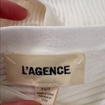L'Agence L’Agence Kimi Pleat Hem Midi Dress in white XS Photo 7