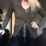 Vera Wang Gray Cardigan With Tulle  Photo 0