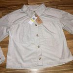 Democracy NWT   Corduroy Button Up Shacket Shirt Jacket Oversized Women's Med Photo 0