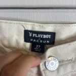 Playboy By PacSun Off White Ultra High Waisted Fitted Flare Pants size 27 Photo 6