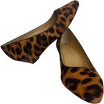 Talbots Laney Wedges Leopard Haircalf Print Pumps Women's 8 Brown Black Photo 6