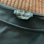 Bebe Black White Peplum Top Photo 1