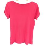 Ralph Lauren A3‎ Lauren  Pink Knit Top Bronze Button Detail - Size M Photo 2