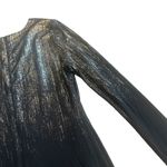 Fifteen Twenty Black Bodycon Dress Long Sleeve Silver Metallic Size Small Womens Photo 8