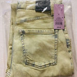 Wild Fable  Super High Rise Straight Jeans Acid Over Dye Lime Green 0 Casual Boho Photo 0