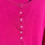 Duluth Trading Co Plus Lightweight Longtail T Short Sleeve Henley Fuchsia Sz XL Pink Photo 2