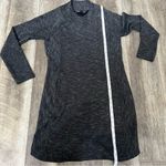 prAna  Women's Sindri Dress Long Sleeve Zippered Pockets, Dark Gray Size Medium Photo 14