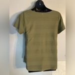 LuLaRoe  olive green textured stripe T-shirt Photo 3