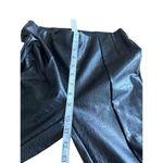 Top Shop Faux Crocodile Embossed Black Straight Leather Leg Pants Photo 7