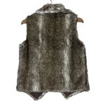 Jack by BB Dakota Faux Fur Vest Womens S Brown Open Front Western Mob Wife Core Photo 2