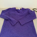 Athleta  Westwood Sweater Purple V-Neck Ribbed Hem Merino Wool Size Small S Photo 4
