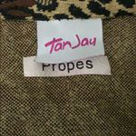 Tan Jay Leopard Animal Print Jacket 51PE Black Size M Photo 4