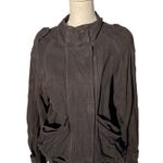Free People Jayde Safari Jacket Black Long Sleeve Linen Women's Size Small Photo 1