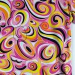 IBKUL Women's Pink Swirl Print Short Sleeve Half Zip Golf Polo‎ Shirt Large Photo 10