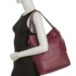 Lucky Brand | NWT Jeun Dark Red Hobo Slouchy Leather Shoulder Tote Bag Photo 1