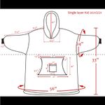 Difiti Oversized Blanket Hooded Dress Kangaroo Pockets See Measurements NWT Purple Size XL Photo 10