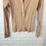Aerie  Road Trip Long Sleeve Henley Ribbed Shirt Size M Photo 4