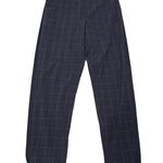 Athleta Brooklyn Textured Ankle Pants Size 4 Navy blue plaid Photo 3