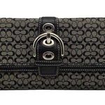 Coach Vintage  y2k Soho Black and Gray Signature Canvas Wallet Photo 0