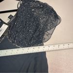 J Kara Maxi Dress with Beaded Overlay Blue Size 4 Photo 4