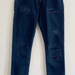 Scotch & Soda Dark Wash Patchwork Distressed Skinny Jeans Photo 0