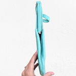 1950s Vintage Robin’s Egg Blue Leather Clutch Purse Mid Photo 10