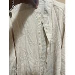 Womens Beige Shirt Large Polyester‎ Long Sleeve Button Down Casual Top Tan Photo 2