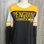 NWT Pittsburgh Penguins Women's Black‎ Long Sleeve Graphic Hockey Shirt Medium Gray Photo 0