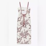 ZARA  embroidered cut out midi dress Photo 4