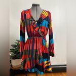 EXPRESS Multicolor Long Sleeve Dress Photo 2