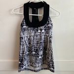 Lululemon  White Black Glacier Lace & Black Scoop Neck Tank Top Photo 2