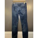 Gap 1969 Gap Jeans Womens 6 28R Blue Real Straight Destructed Distressed Denim Photo 3